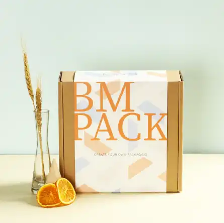 BM PACK包網的包裝盒訂製可在郵寄盒上額外加彩色圍條