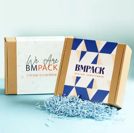 BM PACK包網的包裝盒訂製可在郵寄盒上額外加彩色圍條